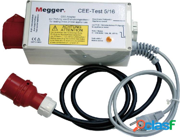 Megger Adattatore trifase CEE-Test 5/16,adatta per PAT300 e