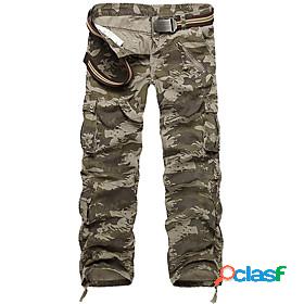 Mens Basic Classic Tactical Cargo Trousers Work Pants Full