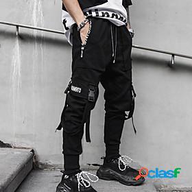 Mens Basic Jogger Trousers Cargo Pants Full Length Pants