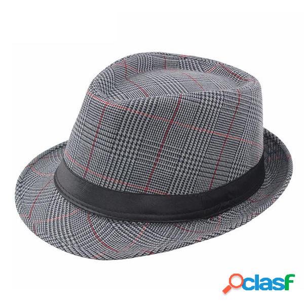 Mens British Style Classic Gentleman Panama Fedora Hat