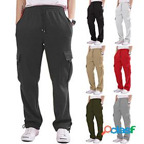 Men's Cargo Sweatpants Sporty Pocket Leg Drawstring Pants