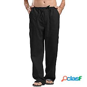 Mens Casual Joggers Track Pants Bottoms Cotton Polyester