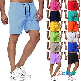 Men's Casual Shorts Drawstring Pocket Shorts Beach Shorts