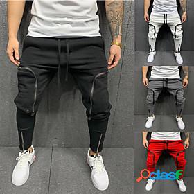 Mens Casual / Sporty Streetwear Zipper Pocket Skinny Pants