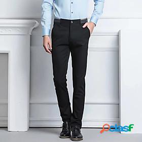 Mens Chic Modern Casual Pocket Dress Pants Straight Full