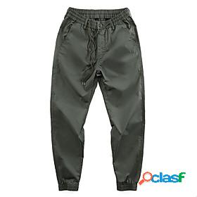 Mens Fashion Streetwear Elastic Drawstring Design Jogger
