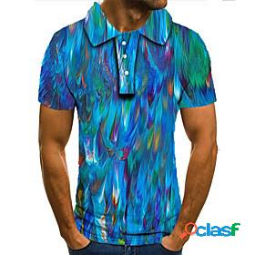 Men's Golf Shirt Tennis Shirt Color Block Graphic Prints 3D