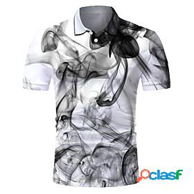 Mens Golf Shirt Tennis Shirt Graphic Prints 3D Print Collar