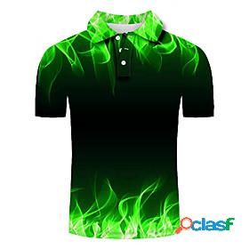 Mens Golf Shirt Tennis Shirt Graphic Prints Streamer 3D
