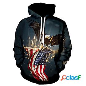 Mens Graphic National Flag Hoodie 3D Print Daily Basic
