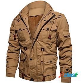 Mens Hiking Jacket Winter Work Coat Outwear with Pockets