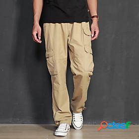 Mens Hiking Pants Trousers Hiking Cargo Pants Solid Color