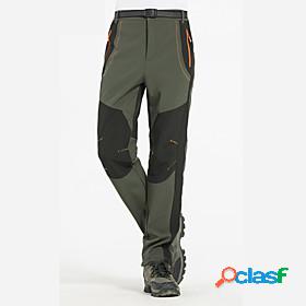 Mens Hiking Pants Trousers Softshell Pants Patchwork Winter