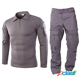 Men's Hiking Shirt with Pants Hunting Suit Tactical Military