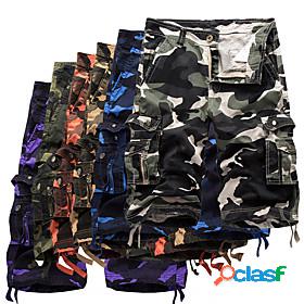 Mens Hiking Shorts Hiking Cargo Shorts Military Camo Summer