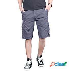 Mens Hiking Shorts Solid Color Summer Outdoor 10 Relaxed Fit
