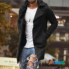 Mens Jacket Fall Winter Street Daily Going out Long Coat
