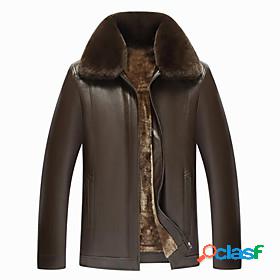 Mens Jacket Teddy Coat Fall Winter Daily Going out Regular