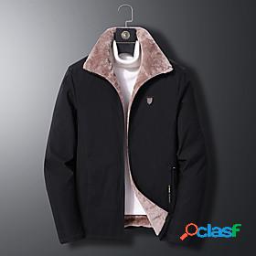 Mens Jacket Teddy Coat Fall Winter Daily Going out Regular