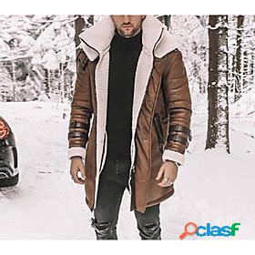 Mens Parka Fall Winter Street Daily Going out Long Coat Warm