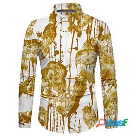 Men's Shirt Floral 3D Print Collar Street Casual Long Sleeve