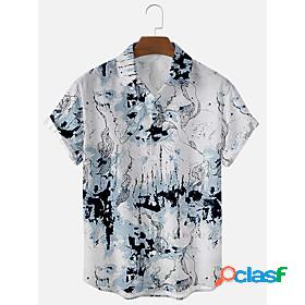 Mens Shirt Graphic Prints Turndown Casual Daily Short Sleeve