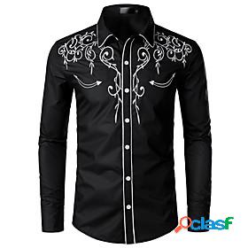 Mens Shirt Solid Colored Collar Classic Collar Office /