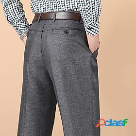 Mens Simple Classic Style Classic Zipper Dress Pants Pants
