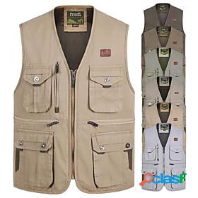 Mens Sleeveless Fishing Vest Hiking Vest Outerwear Jacket