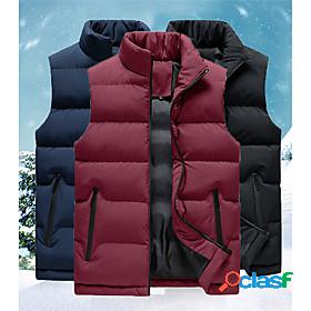 Mens Sleeveless Hiking Down Jacket Quilted Puffer Vest