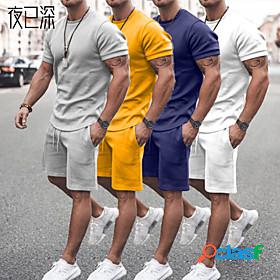 Men's Solid Color Daily Weekend Sporty Drawstring Tops