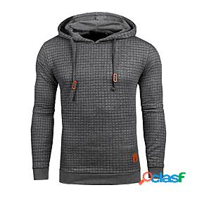 Men's Solid Colored Hoodie Pullover Sweatshirt Sports