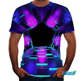 Mens T shirt 3D 3D Print Crew Neck Casual Daily Short Sleeve
