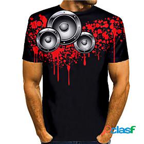 Men's T shirt Graphic 3D 3D Print Round Neck Casual Daily