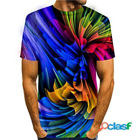 Mens T shirt Graphic 3D 3D Print Round Neck Daily Holiday