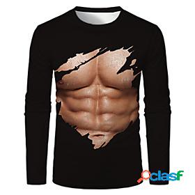 Mens T shirt Graphic 3D 3D Print Round Neck Daily Weekend