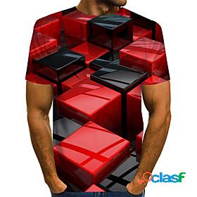 Men's T shirt Graphic 3D Round Neck Daily Short Sleeve Tops