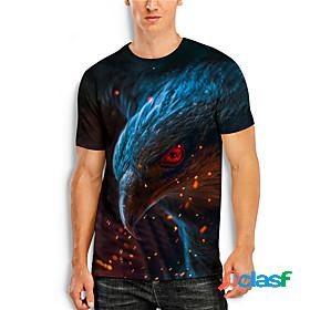 Mens T shirt Graphic Animal 3D Print Round Neck Daily
