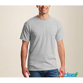 Mens T shirt Plain non-printing Round Neck Daily Sports