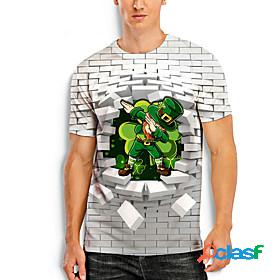 Mens T shirt Plants Graphic Prints Saint Patrick Day 3D