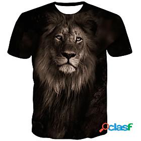 Mens T shirt Shirt Graphic Animal Round Neck Daily Going out