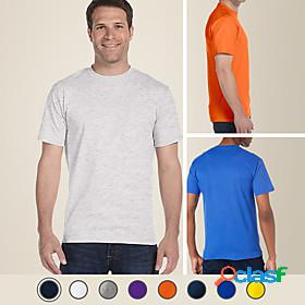 Mens T shirt Solid Color Crew Neck Casual Daily Short Sleeve