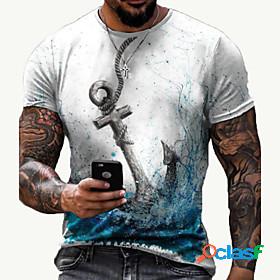 Mens Tee T shirt Shirt 3D Graphic Prints 3D Print Round Neck