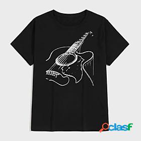 Mens Tee T shirt Shirt Graphic Prints Guitar Hot Stamping