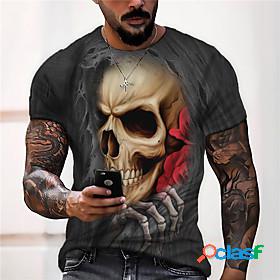 Mens Tee T shirt Shirt Graphic Prints Skull 3D Print Crew