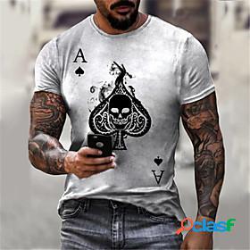 Men's Tee T shirt Shirt Graphic Prints Skull 3D Print Round