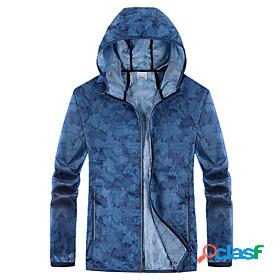 Mens UPF 50 UV Sun Protection Lightweight Jacket Zip Up