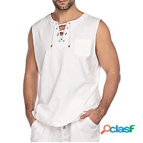 Mens Undershirt Plain non-printing Round Neck Casual Daily