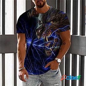 Mens Unisex T shirt Dragon Graphic Prints 3D Print Crew Neck