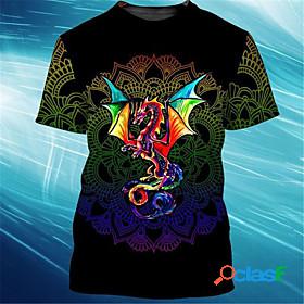 Mens Unisex T shirt Dragon Graphic Prints 3D Print Crew Neck